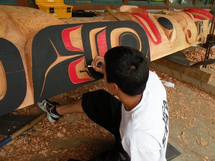 728x546 Totem Pole Painting - Totem Pole Painting