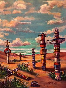 225x300 Totem Pole Paintings Fine Art America - Totem Pole Painting