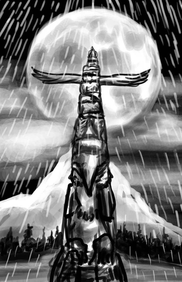 719x1112 Totem Pole Painting By Chiasgallery - Totem Pole Painting