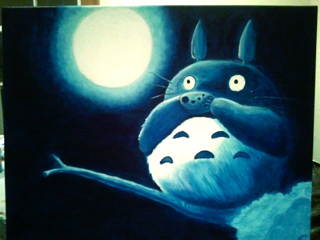 1024x768 My Painting Totoro! - Totoro Painting