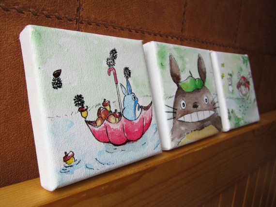 570x428 Totoro Painting Original Painting Acrylic Painting - Totoro Painting