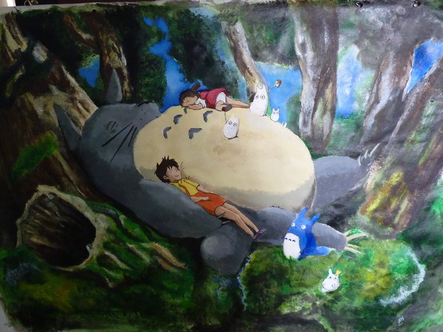 900x675 My Neighbor Totoro Painting 4k Pictures 4k Pictures [Full Hq - Totoro Painting