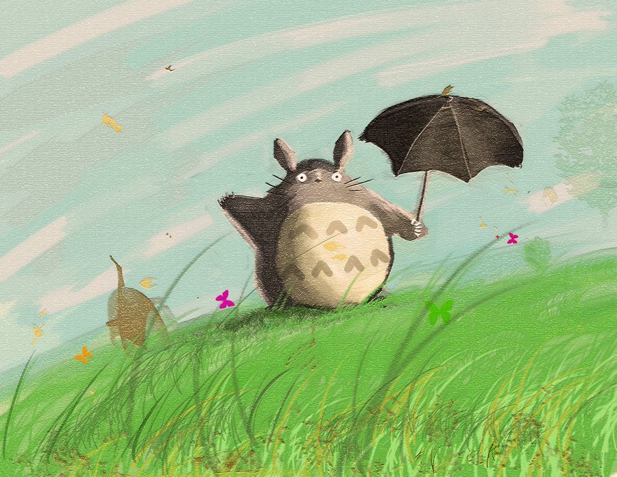 900x695 Totoro Painting - Totoro Painting
