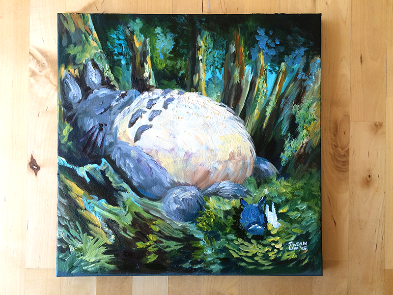 800x600 Totoro Tummy Oil.png Illustrations - Totoro Painting