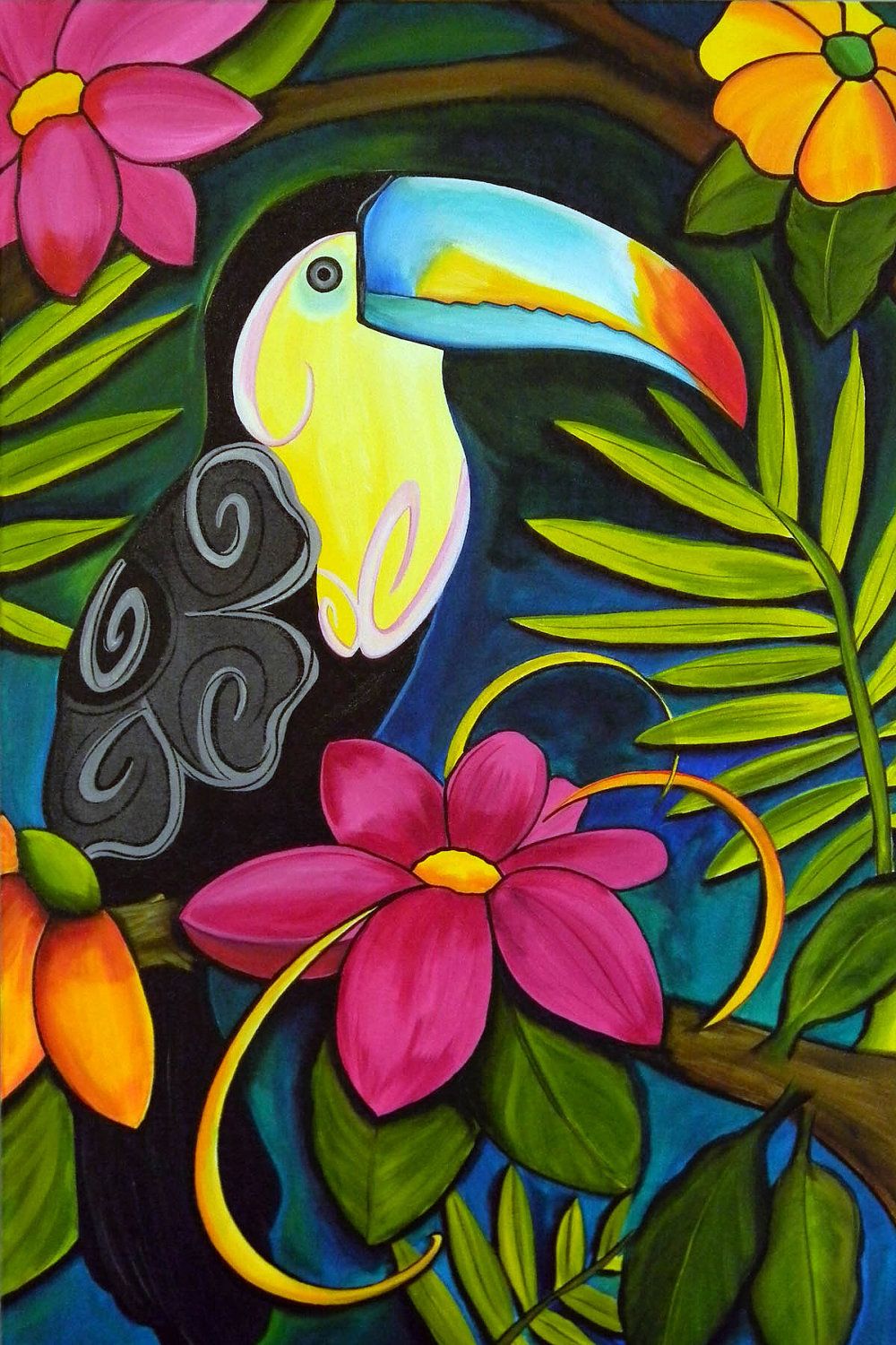1000x1500 Tattooed Toucan Tattoo, Etsy And Paintings - Toucan Bird Painting