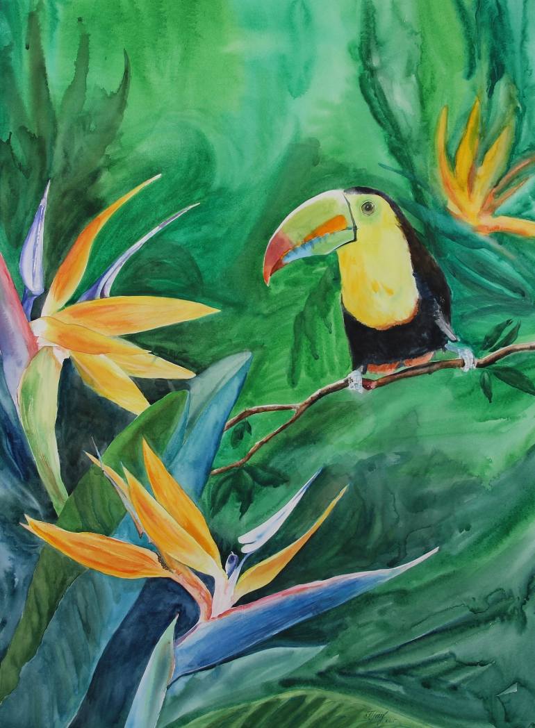 770x1048 Saatchi Art Free Toucan Painting By Nataliia Pshenychna - Toucan Painting