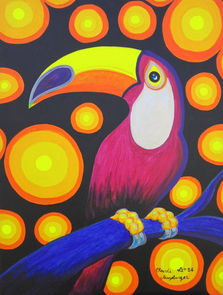 770x1018 Saatchi Art Toucan Painting By Claude Augsburger - Toucan Painting
