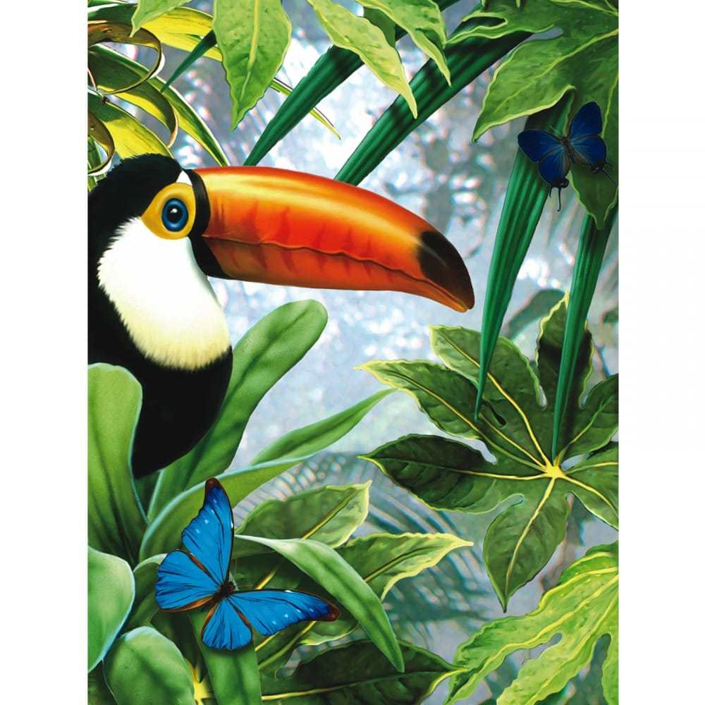 1000x1000 Jungle Toucan - Toucan Painting