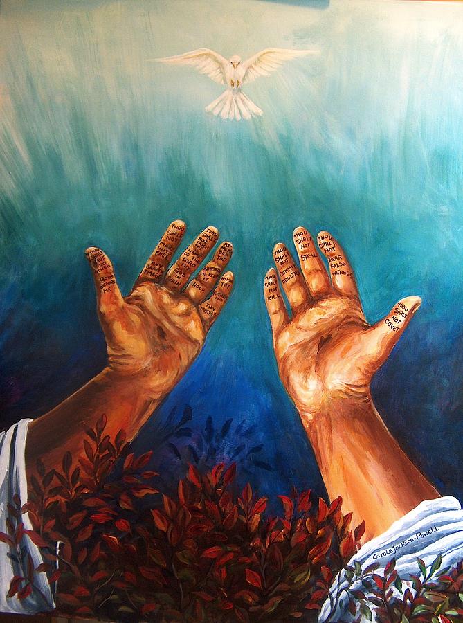 669x900 Godly Touch Painting By Carole Powell - Touch Of God Painting