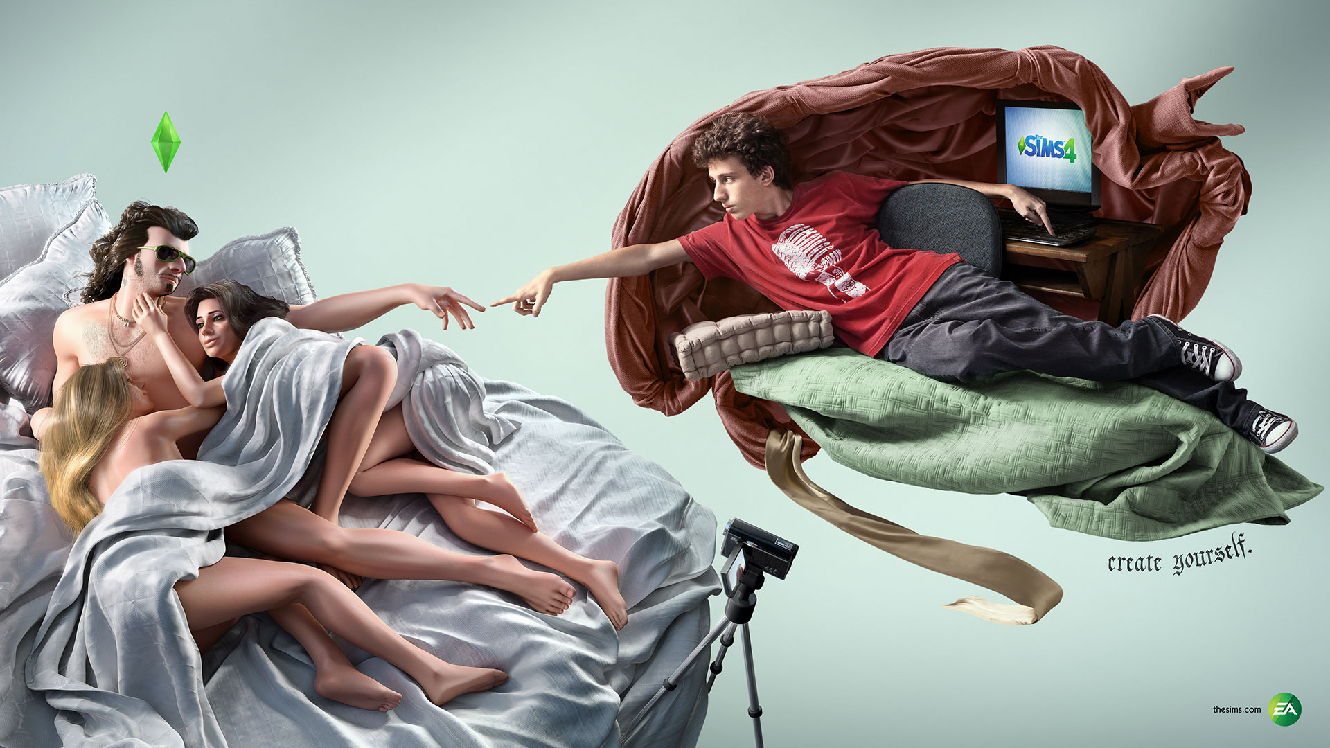 1920x1080 Ceiga Magazine - Touch Of God Painting