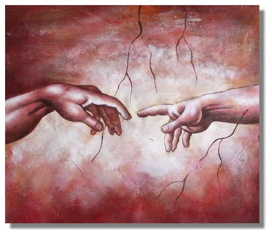 535x464 The First Touch Of Venus Painting On Canvas Art Wall - Touch Painting