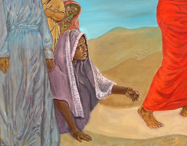 Touching The Hem Of His Garment Painting at PaintingValley.com ...