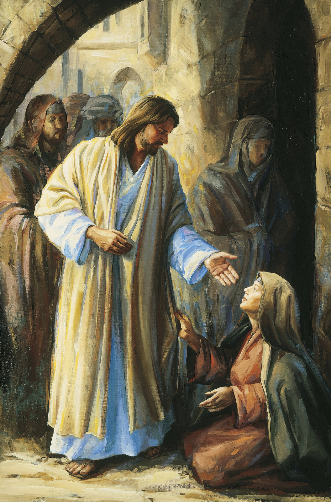 1056x1600 Woman Touching The Hem Of Savior's Garment - Touching The Hem Of His Garment Painting