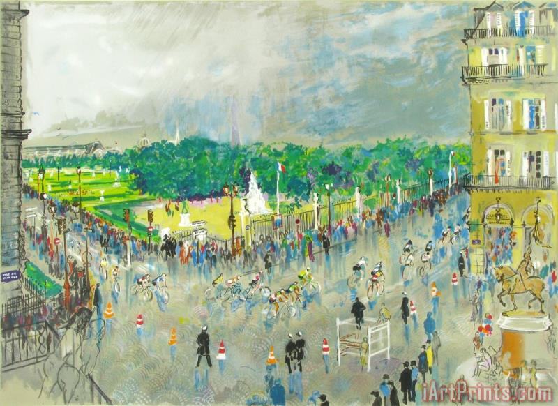 800x582 Leroy Neiman Tour De France Painting - Tour De France Painting