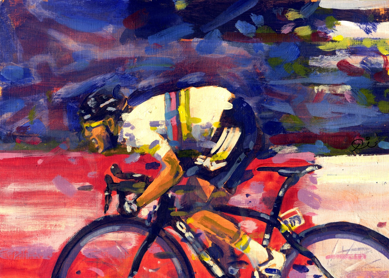 1600x1143 Painting Le Tour Tour De France 2012,champs Elysees - Tour De France Painting