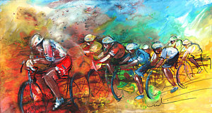 300x161 Tour De France Paintings Fine Art America - Tour De France Painting