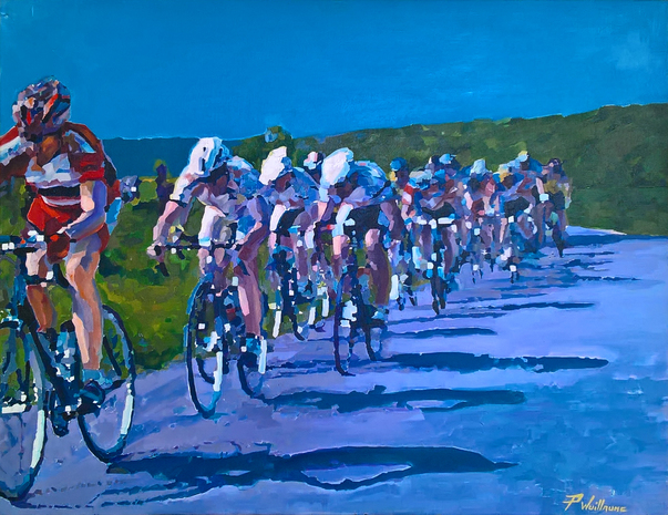 603x465 Tour De France By Pierre Wuillaume, 2017 Painting Artsper (214687) - Tour De France Painting