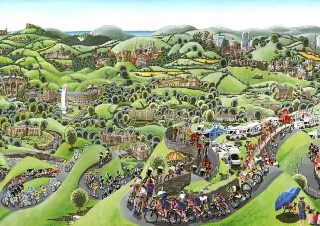 630x446 Le Grand Depart - Tour De France Painting