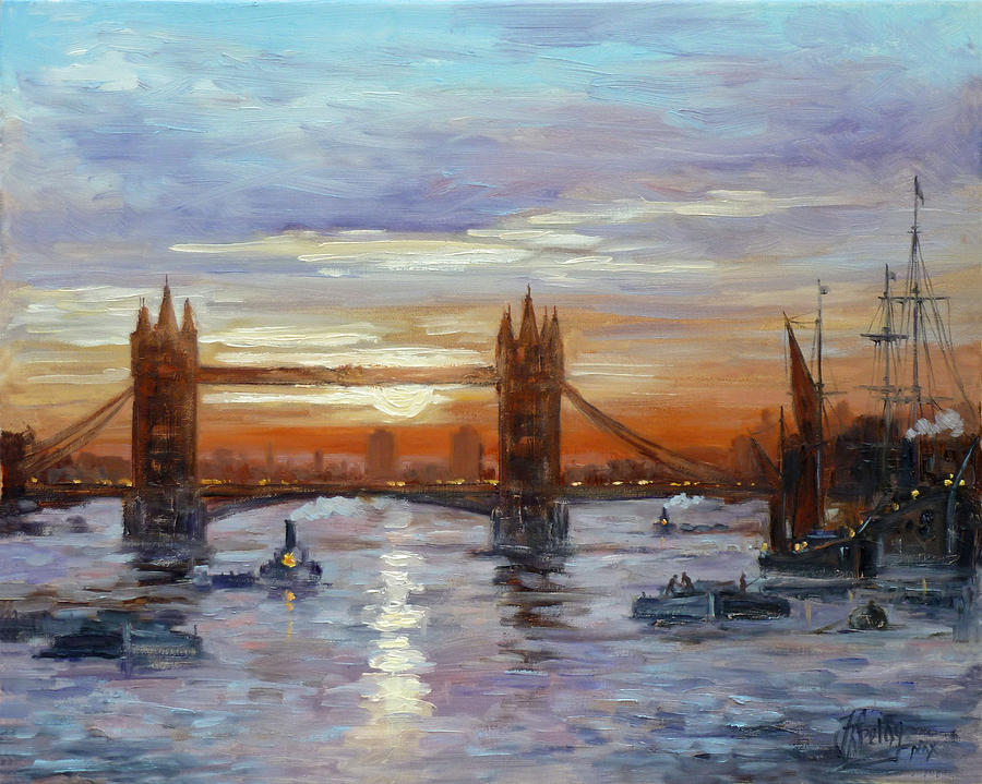 Tower Bridge Painting at PaintingValley.com | Explore collection of ...