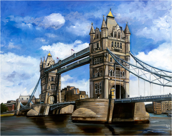 700x554 Art De Joie London Oil Painting, Tower Bridge - Tower Bridge Painting