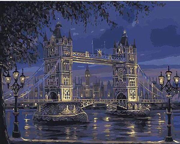 600x479 Diy Painting By Numbers - Tower Bridge Painting