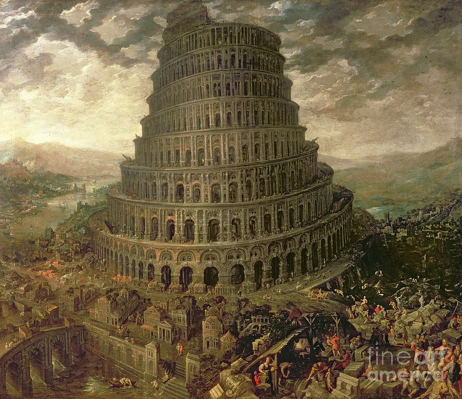 900x778 The Tower Of Babel Painting By Tobias Verhaecht - Tower Of Babel Painting