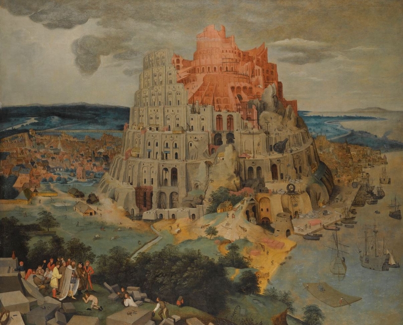 800x644 The Tower Of Babel Painting Pieter Brueghel The Younger Oil - Tower Of Babel Painting