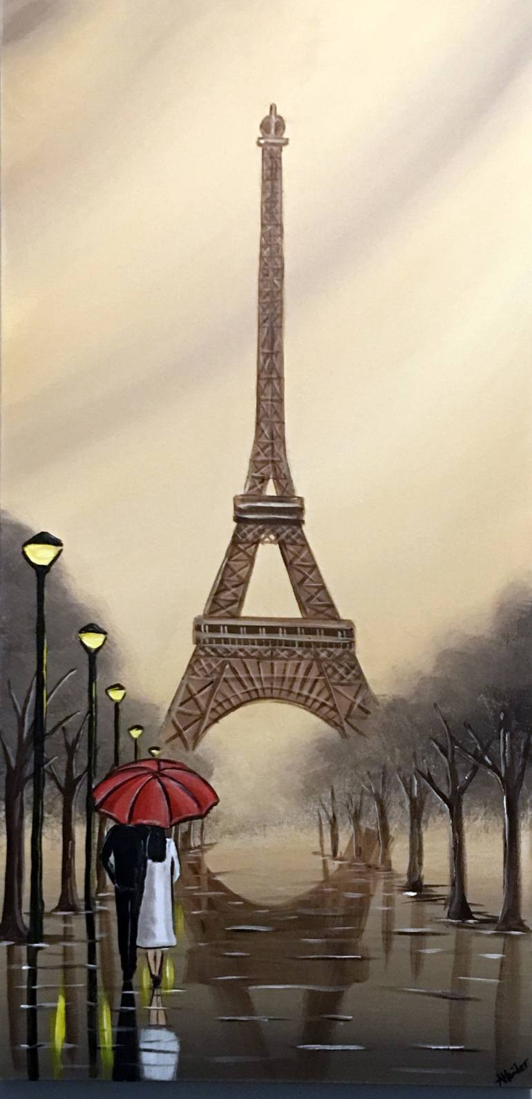 770x1591 Saatchi Art Eiffel Tower Painting - Tower Painting