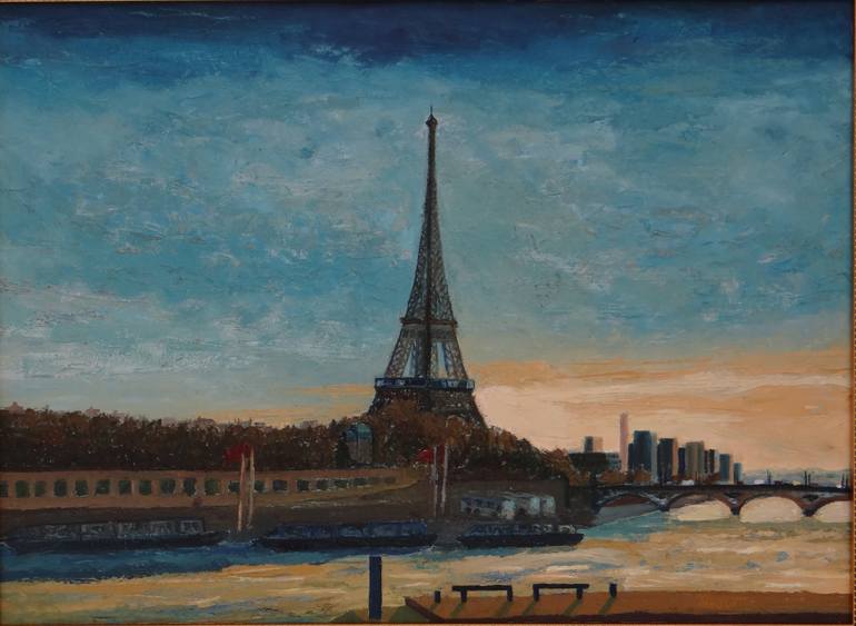 770x563 Saatchi Art Eiffel Tower Painting By Evgeni Nedev - Tower Painting