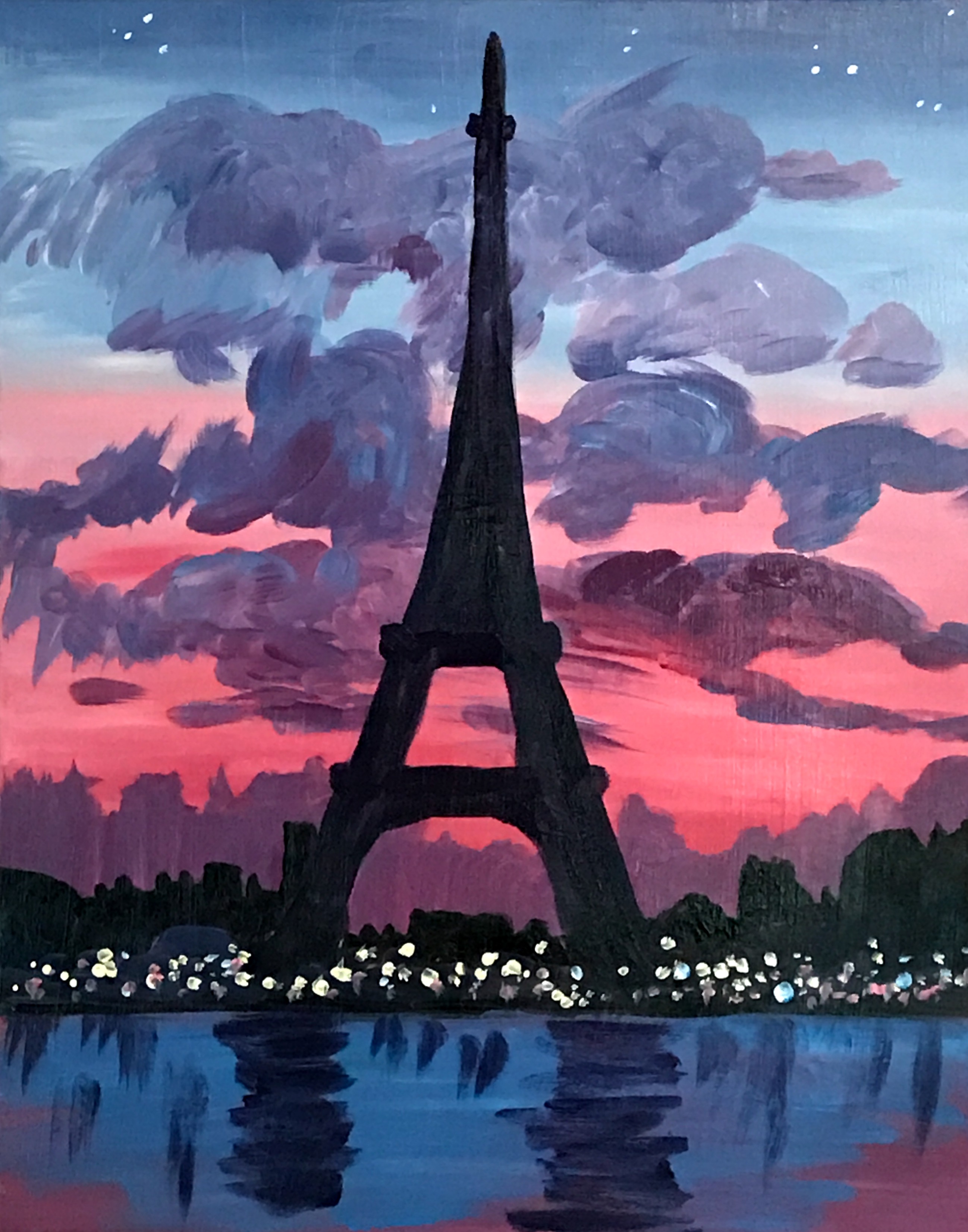 2596x3302 Ardenwald After School Eiffel Tower, Thursday May 18 2 4pm - Tower Painting