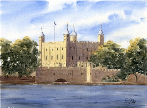 500x369 The Tower Of London Painting. - Tower Painting