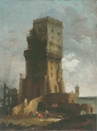 335x449 Capriccio Of A Tower Painting, A Hubert Robert Paintings - Tower Painting