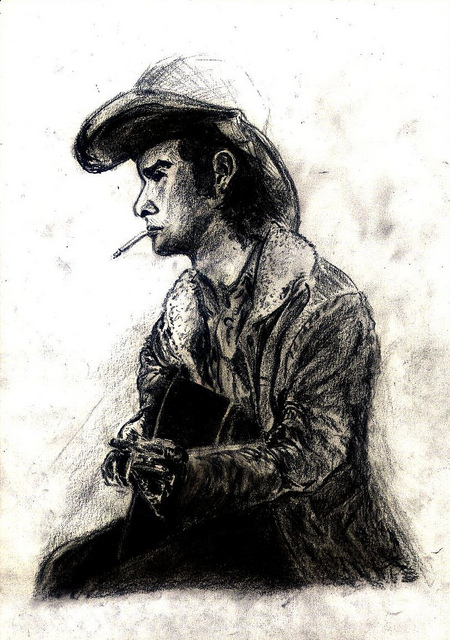 450x640 Townes Van Zandt Pedro Guerra - Townes Van Zandt Painting