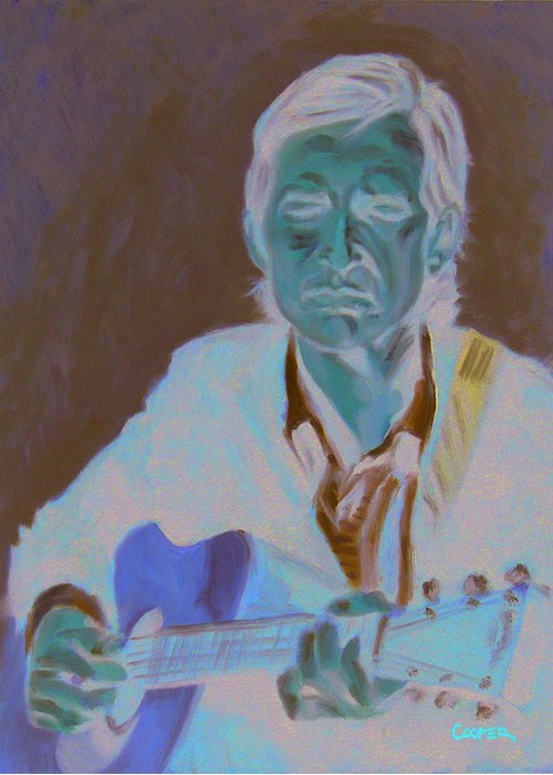 500x700 Townes Van Zandt Greeting Card For Sale By Todd Cooper - Townes Van Zandt Painting