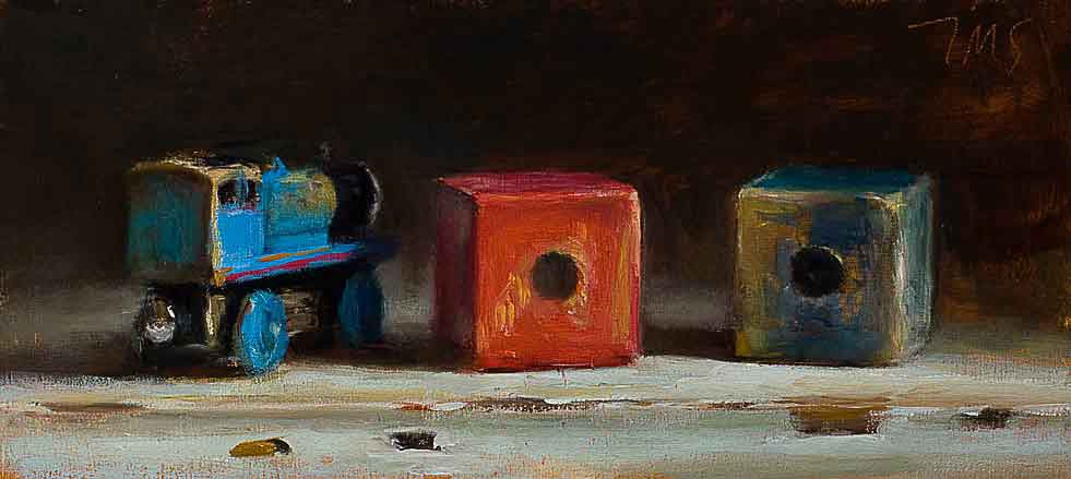 981x439 Daily Paintings Toys Postcard From Provence - Toy Painting