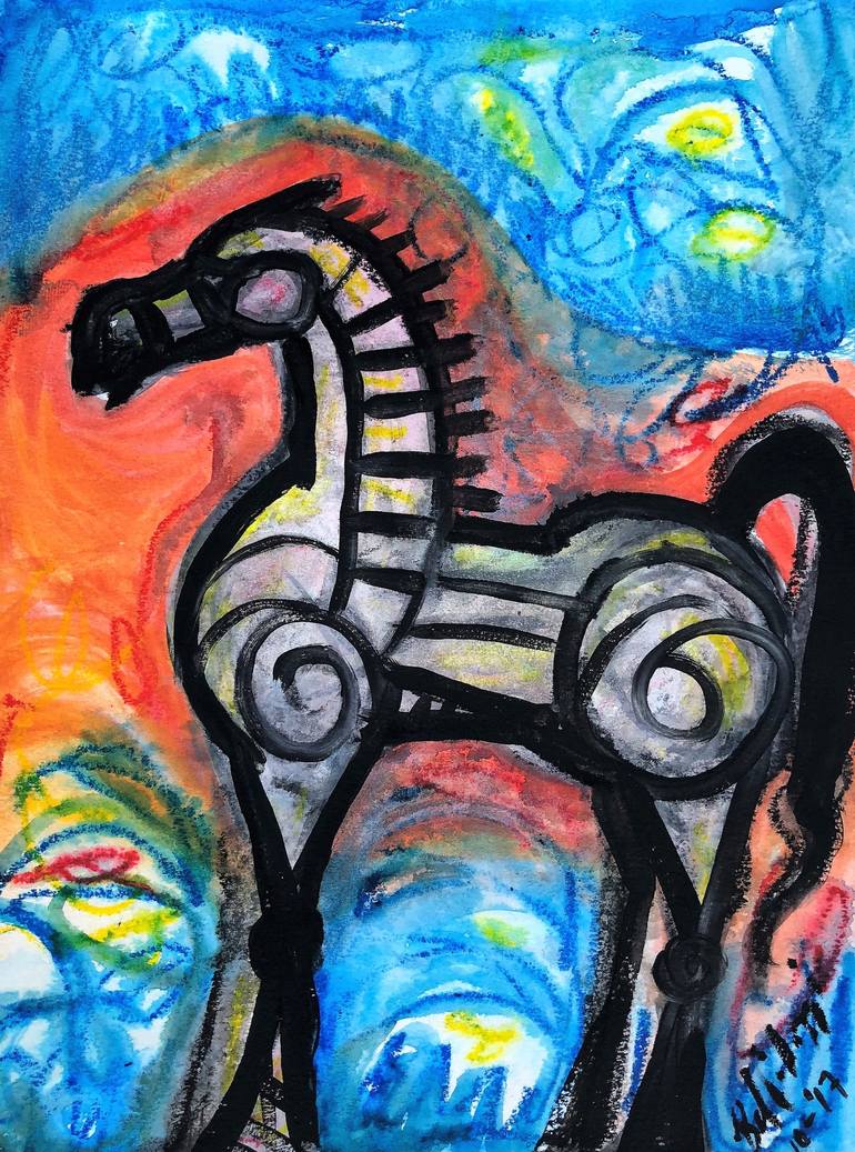 770x1037 Saatchi Art Trojan Toy Painting By Belinda Colozzi - Toy Painting