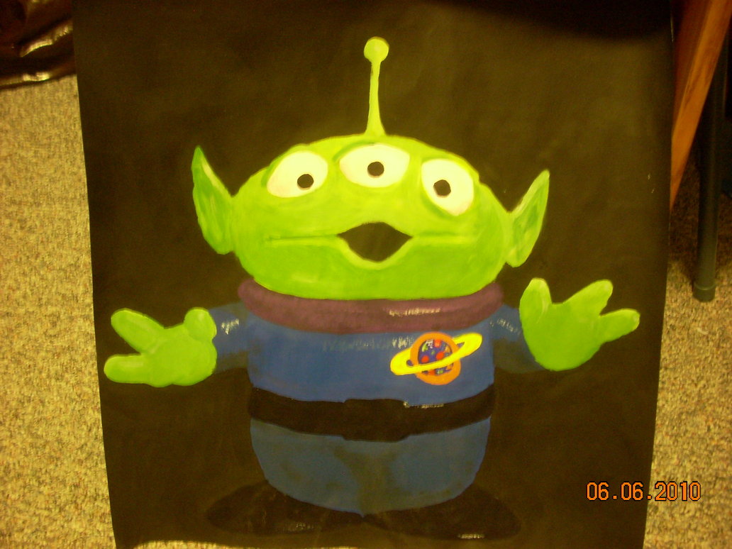 1032x774 Toy Story Alien Painting By Poke7vosejpka7artist - Toy Painting
