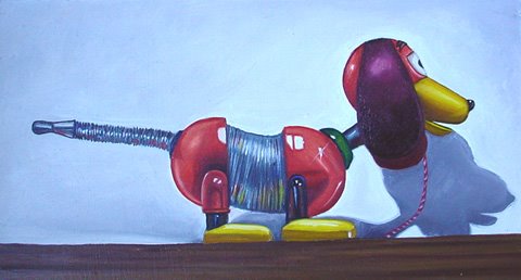 480x258 Vintage Slinky Toy Dog - Toy Painting
