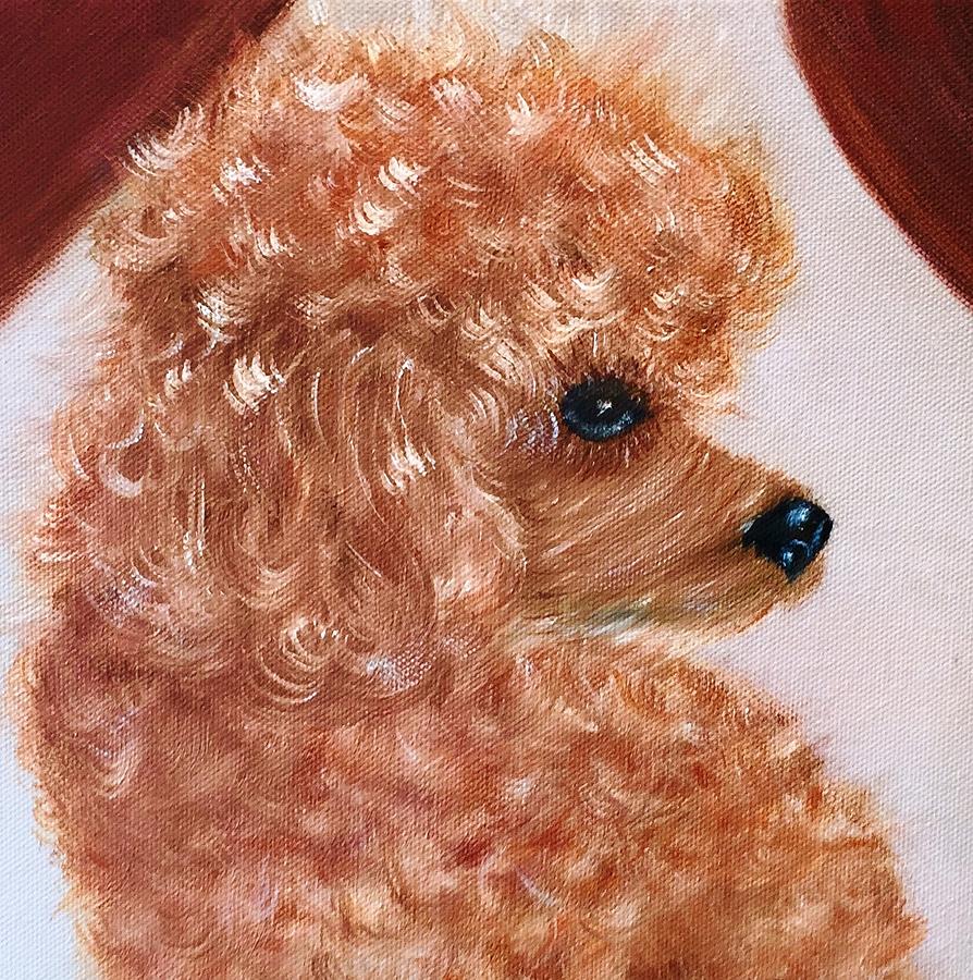 894x900 Toy Poodle Painting By Donna Painter - Toy Poodle Painting