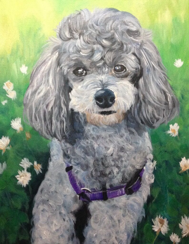 794x1024 Poodle Painting - Toy Poodle Painting