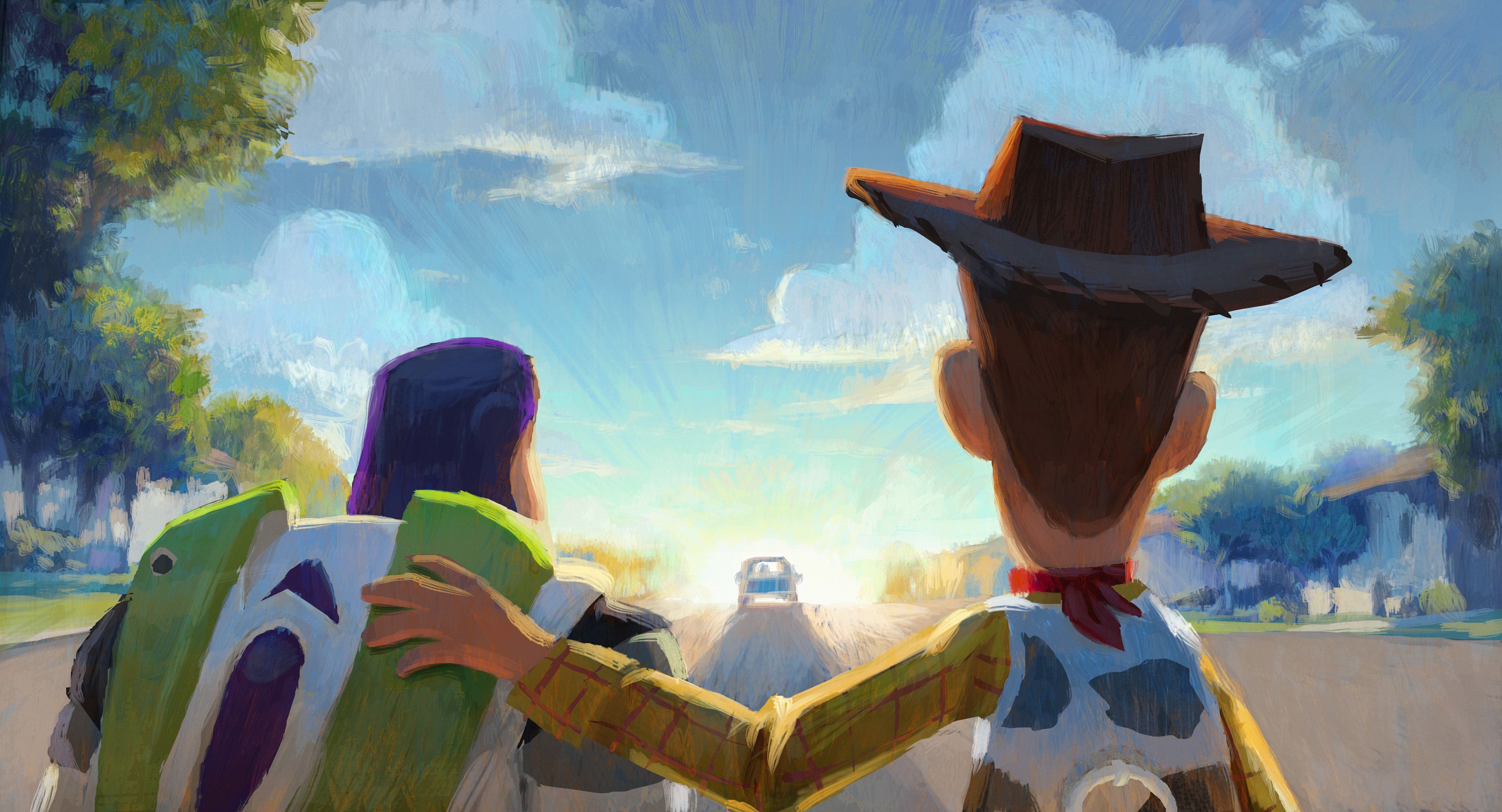 3543x1916 Robert Kondo - Toy Story 3 Painting