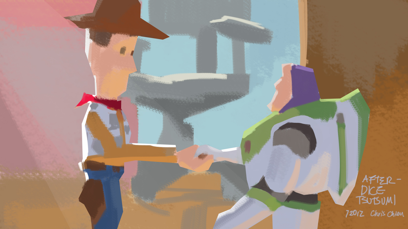 1600x900 Sketchblog Chris Chien Environment Painting Wk 9 - Toy Story 3 Painting