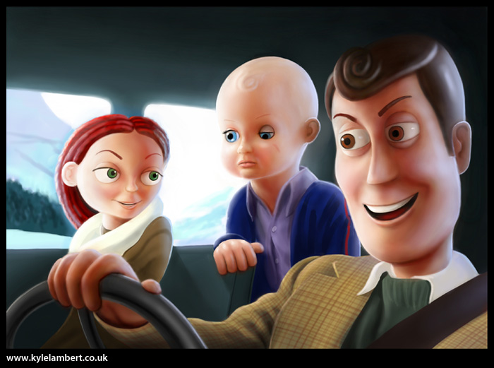 700x521 Toy Shining Ipad Painting 3 By Kyle Lambert - Toy Story 3 Painting