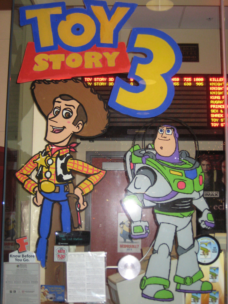 774x1032 Toy Story 3 Window Painting By Mellonemrys - Toy Story 3 Painting