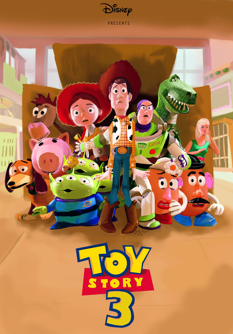 746x1071 Toy Story Finished Piece3343x4800 By 69ingchipmunkzz - Toy Story 3 Painting