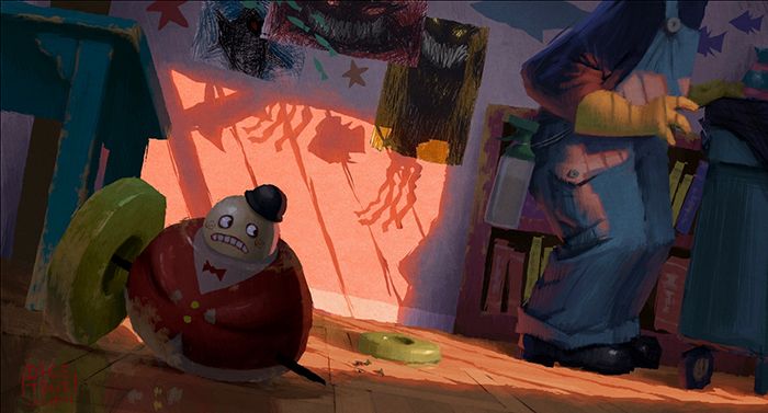 700x377 Dice Tsutsumi Rocking The Warm And Cool From Toy Story 3 - Toy Story 3 Painting