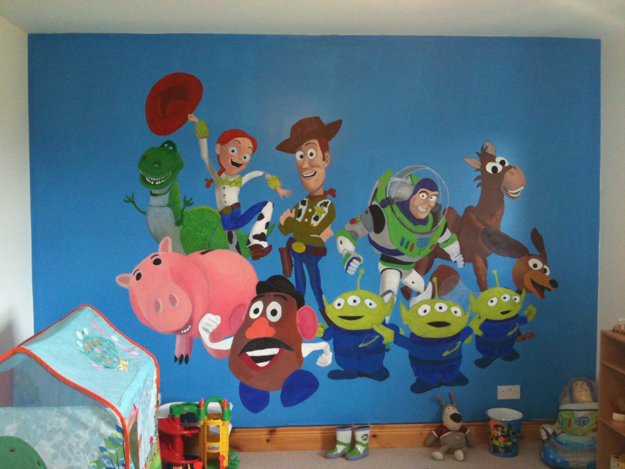 2048x1536 Toy Story Mural By Swayzexpress - Toy Story Painting