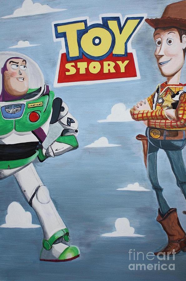 595x900 Toy Story Painting By Judy Groves - Toy Story Painting