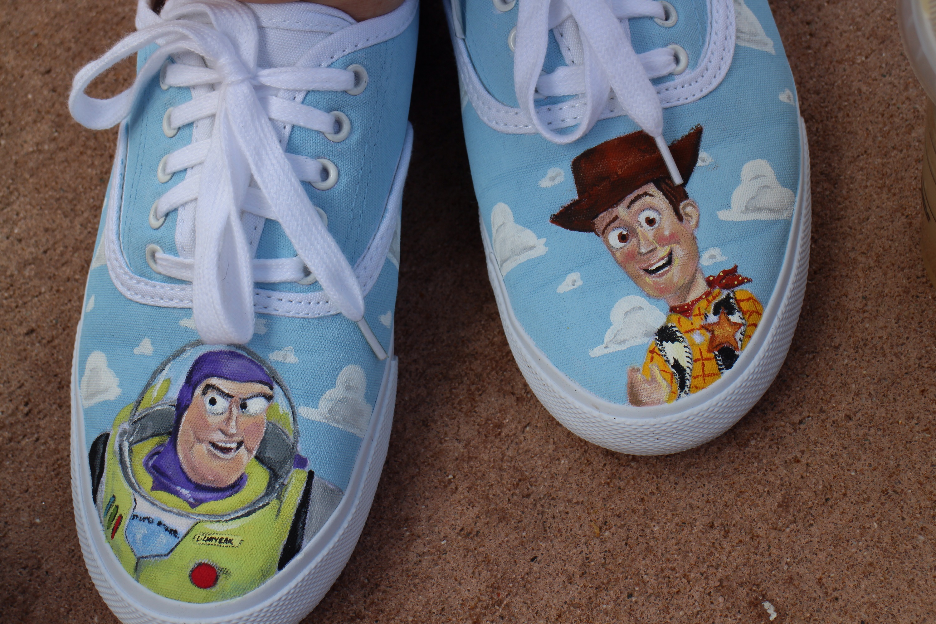 3000x2000 Hand Painted Toy Story Shoes - Toy Story Painting