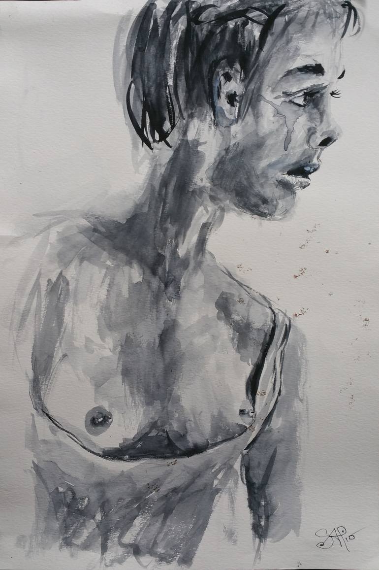 770x1157 Saatchi Art The Woman In The T Painting By Paolo Sapio - Tpainting